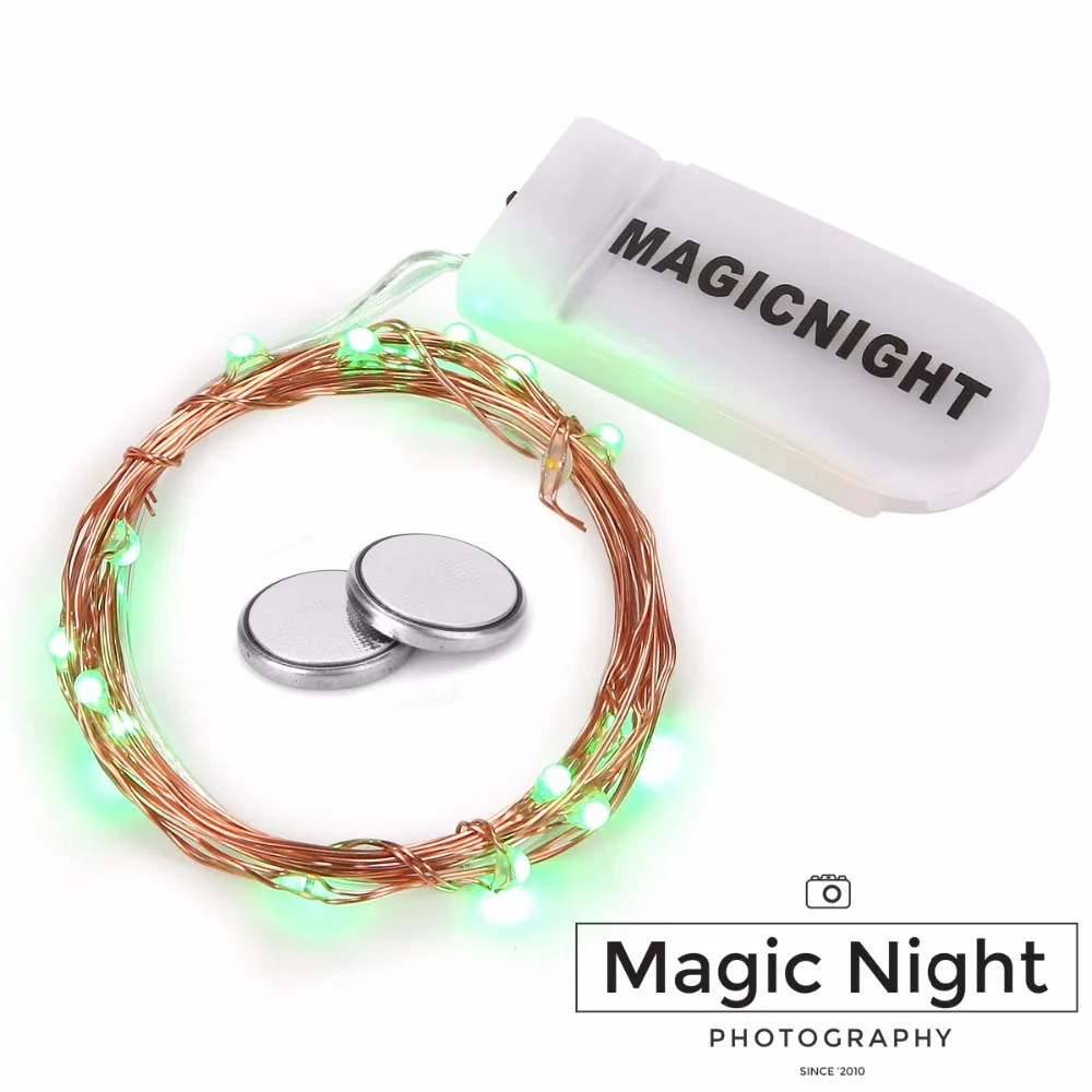 Magicnight 20 зеленый микро светодиодный струнный свет на 7 футов Экстра тонкий медный провод для DIY свадьбы центральный элемент в комплекте батарея