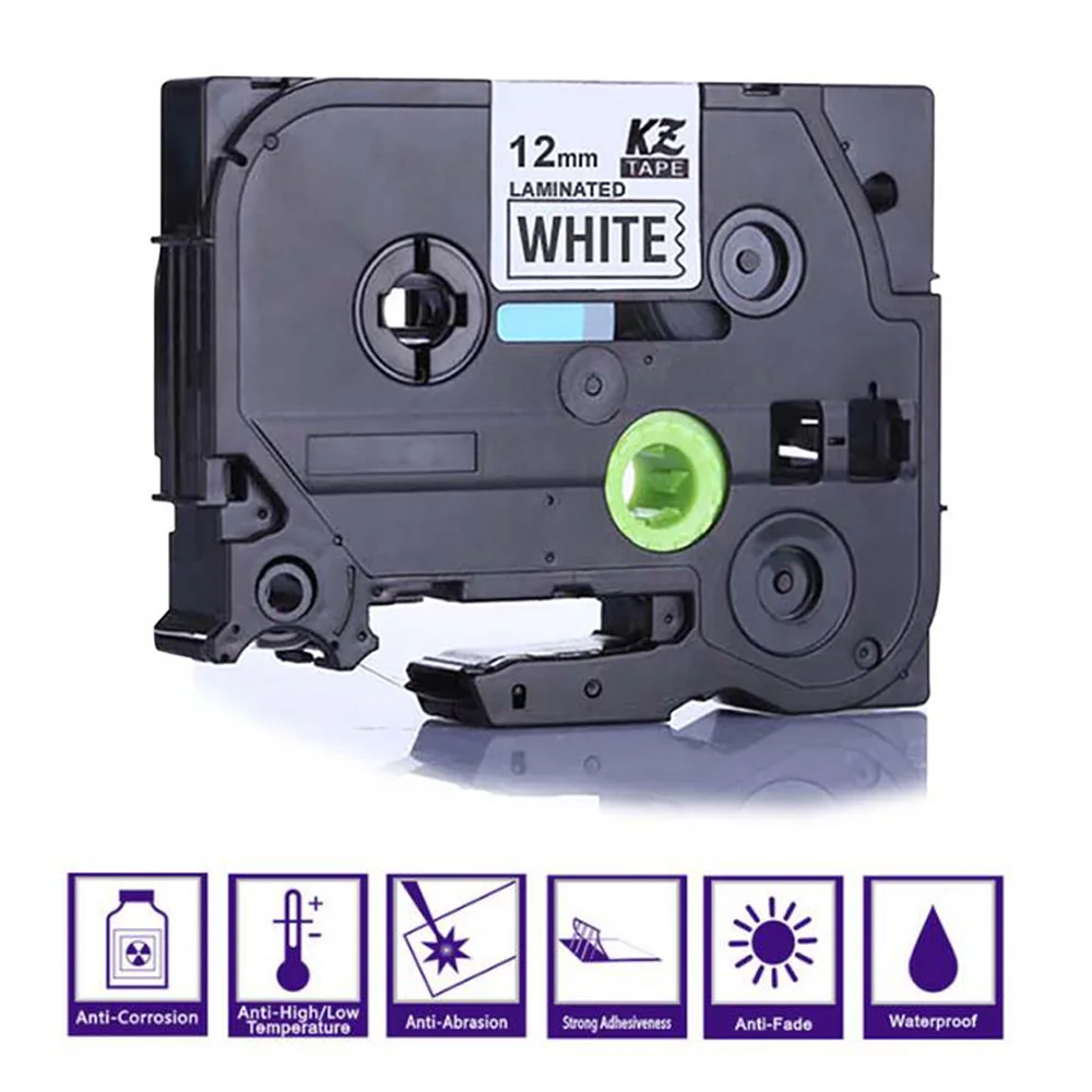 EQUIPTER TZE Label TapeS Tz Tape Tze 231 Tz231 Tze 231 12mm*8m Black on White Tze 231 Compatible