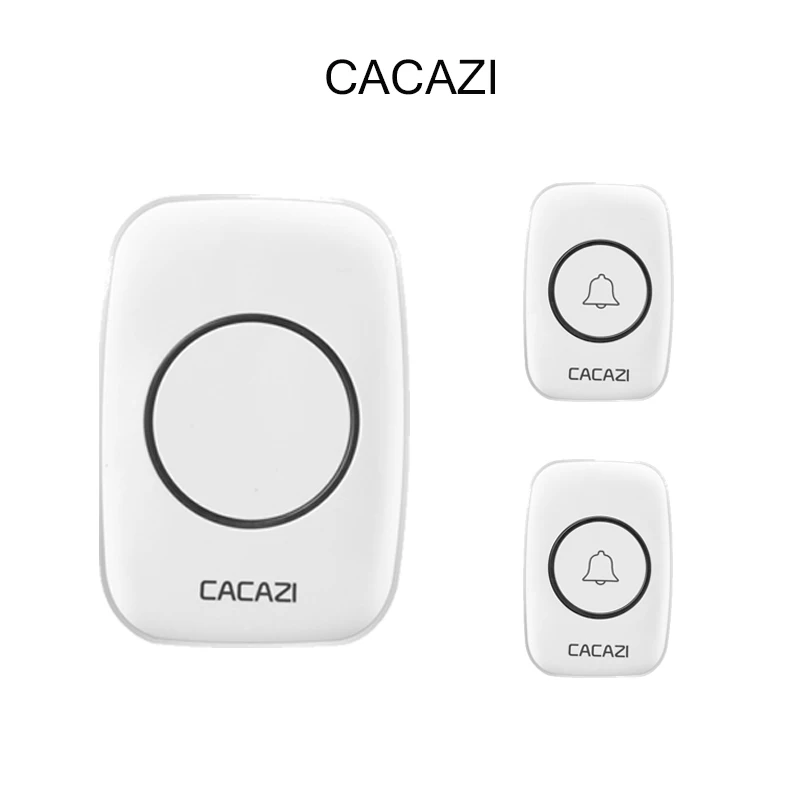 CACAZI-Newest-LED-Smart-home-DoorBell-Waterproof-300m-work-range-Mini-Wireless-Door-bell-AC-100 2V1