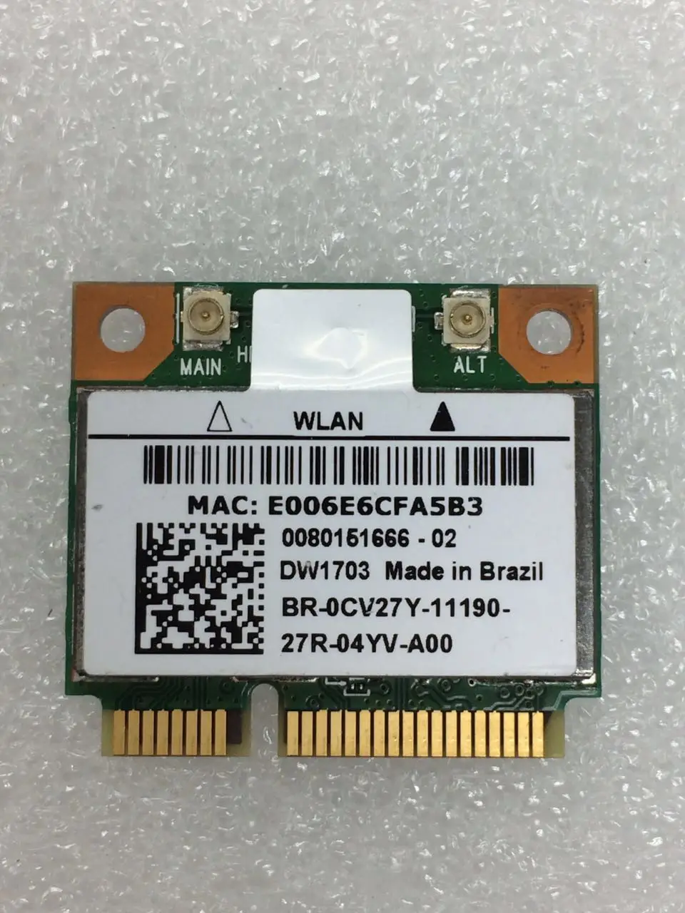 Atheros AR9485 AR5B225 DW1703 Половина мини PCI-Express BT4.0 150 Мбит/с беспроводная карта для Dell V1440 1450 1540 1550