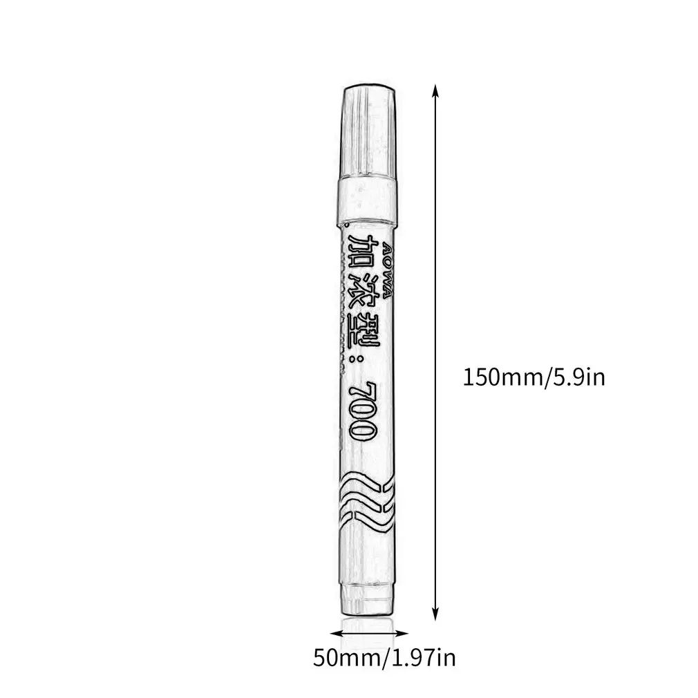 Enriched marker Plastic Oily Waterproof Permanent Marker Pen Korean Stationery Student Outdoor Marking Ink Marker