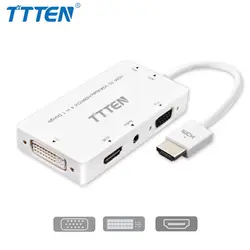 Ttten 3 в 1 HDMI VGA div HDMI Кабель-адаптер Video 4 К 1080 P MINI DP Converter кабель для MacBook Air microsurface PC Мониторы
