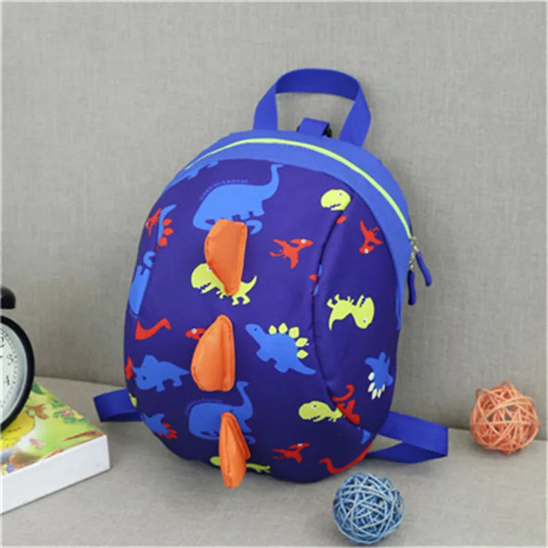 HIINST модные синие детские плюшевые рюкзаки для мальчиков и девочек, детский рюкзак с рисунком динозавра, Прямая поставка
