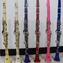 Кларнет ABS корпус никеля ключ с покрытием Bb ключ 17 клавиш желтый синий зеленый розовый