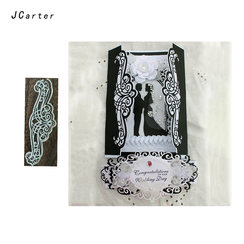 

JCarter Wedding Card Lace Edge Metal Cutting Dies for Scrapbooking DIY Album Embossing Folder Maker Photo Template Stencil Craft