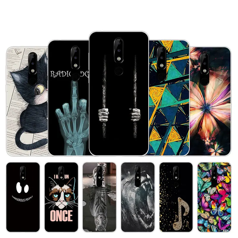

Soft TPU Cell Phone Cases For Nokia 5.1 Plus Covers Marabou Design Shell For Nokia 5.1Plus Clear Silicon for Nokia5.1 Plus