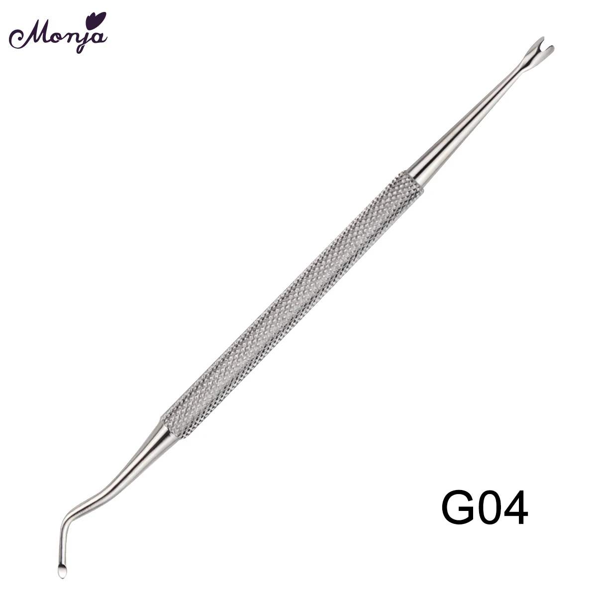 Monja Dual End Nail Toenails Lifter Stainless Steel Bunion Corrector Foot Cleaning Care Ingrown Hook Home DIY Pedicure Tool
