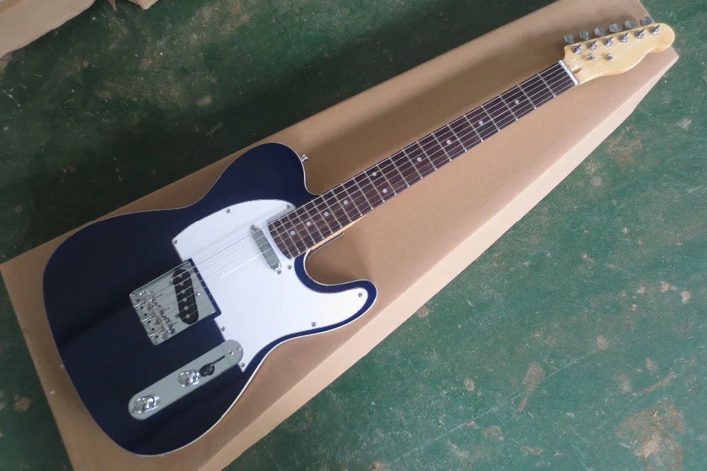 

Factory custom TOP Quality Rosewood fingerboard 6 string Blue color Tele electric Guitar -G