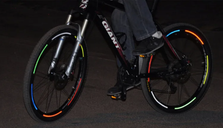 1 шт. 21 см X 8 см велосипедный отражатель флуоресцентный MTB дорожный велосипед наклейка велосипедный обод колеса Светоотражающая наклейка s Наклейка