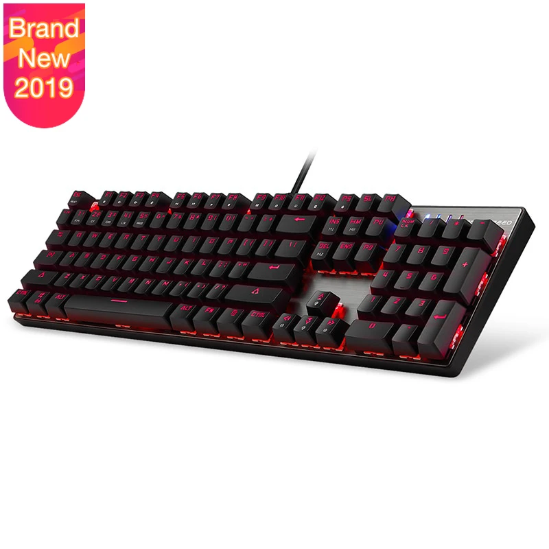  Professional Mechanical Gaming Keyboard USB Wired full size Keys Real RGB Switchable LED Backlight