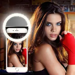Светодио дный LED Selfie Ring Flash Light камера повышение светящаяся лампа для фотосъемки Self-fill light для Android iphone