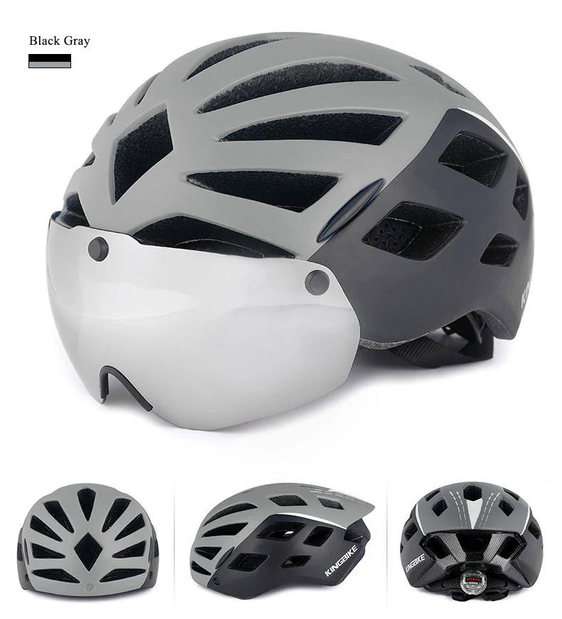 KINGBIKE велосипедный шлем Велоспорт Сверхлегкий шлем Intergrally-Molded MTB шоссейный дышащий велосипедный шлем безопасности с Магнитные очки