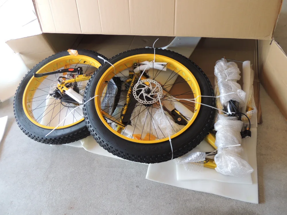 Clearance free slow shipping Mountain EBike Road Electric Bicycle 36V 10.4AH 26*4.0 fat tire, snow bike 5