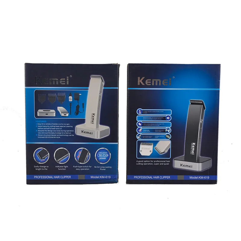 KEIMEI KM-619 перезаряжаемая электрическая бритва для волос, бритва для бритья, бритва, Парикмахерская, резка бороды, триммер Стрижка, Набор беспроводной