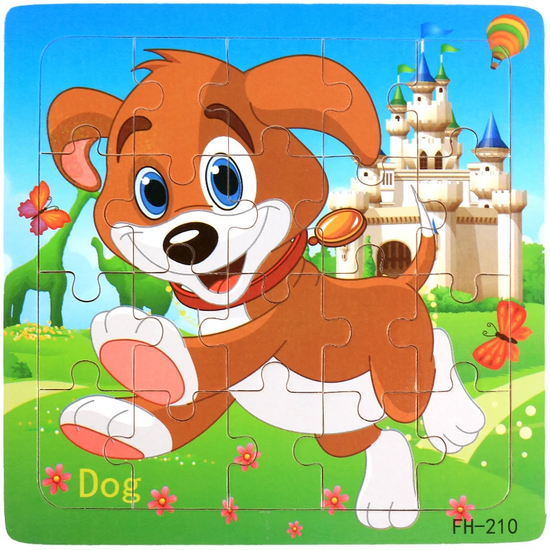 Rompecabezas para niños 20 piezas animales dibujos animados rompecabezas juguetes de aprendizaje para bebés juguetes de madera juguetes para niños educativos rompecabezas madera - AliExpress