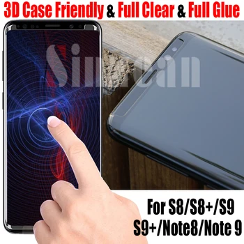 

Sinzean 50pcs 3D Curved full clear Case friendly For Samsung Galaxy S9/S9 Plus/S8 Plus/note 8 3D Tempered Glass Screen Protector