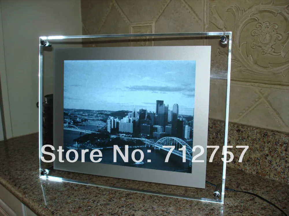 Led Acrylic Picture Frame Light Box With Stand Advertising Lights AliExpress