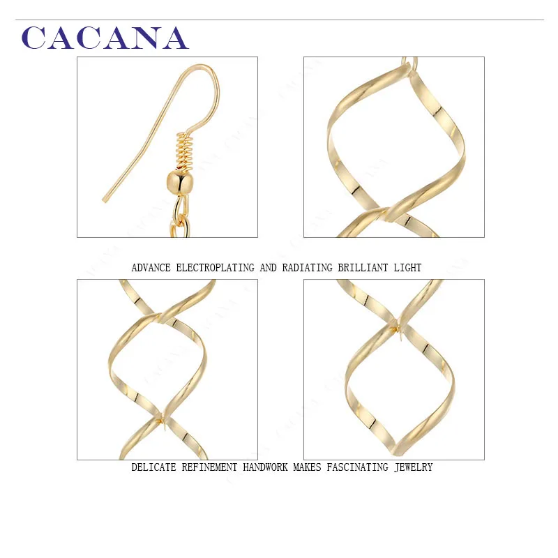 CACANA Dangle Long Earrings For Women Shining Three Same Section Bijouterie Hot Sale No.A550 A551