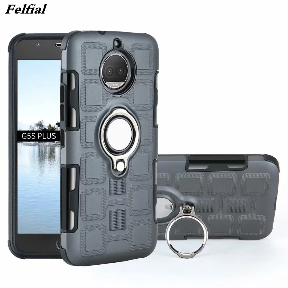 

Case For Motorola Moto G7 G6 G5 G5S G4 C X4 E4 E5 Z3 Play Plus Shockproof 2 In 1 Hard PC Silicone Phone Case Cover Shell Coque