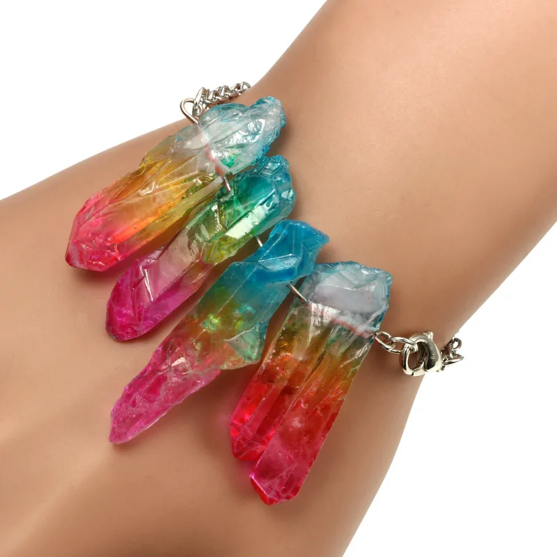

chakras Natural Stones Crystal Quartz Charm Bracelets for men and Women Multilayer Boho Bracelet Handmade Jewelry new 2019