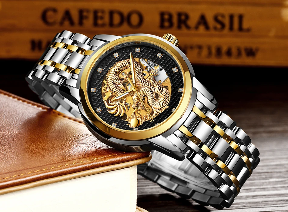 relógio de pulso pulseira de aço inoxidável