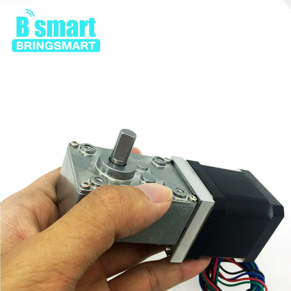 

Bringsmart A58SW-42BY Stepper DC Stepping Geared Motors Worm Gear Motor 24V Motor 12V Self-locking Micro Reducer Gearbox