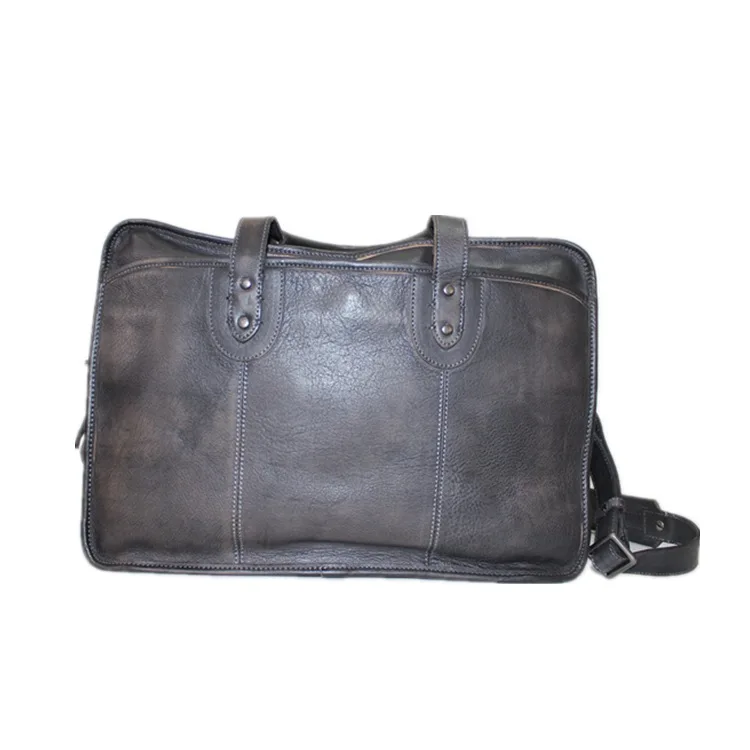 

Briefcase is customized for men's business casual laptop bag, business bag, leather bag, male bag slanting.