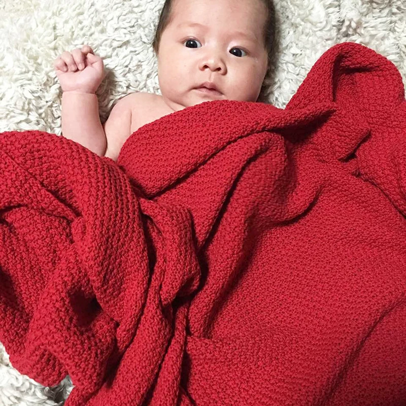 Новорожденный трикотажный хлопок для младенцев крючком одеяло s детское одеяло обёрточная бумага мягкая эластичная кроватка спальное постельное белье для мальчиков девочек детей