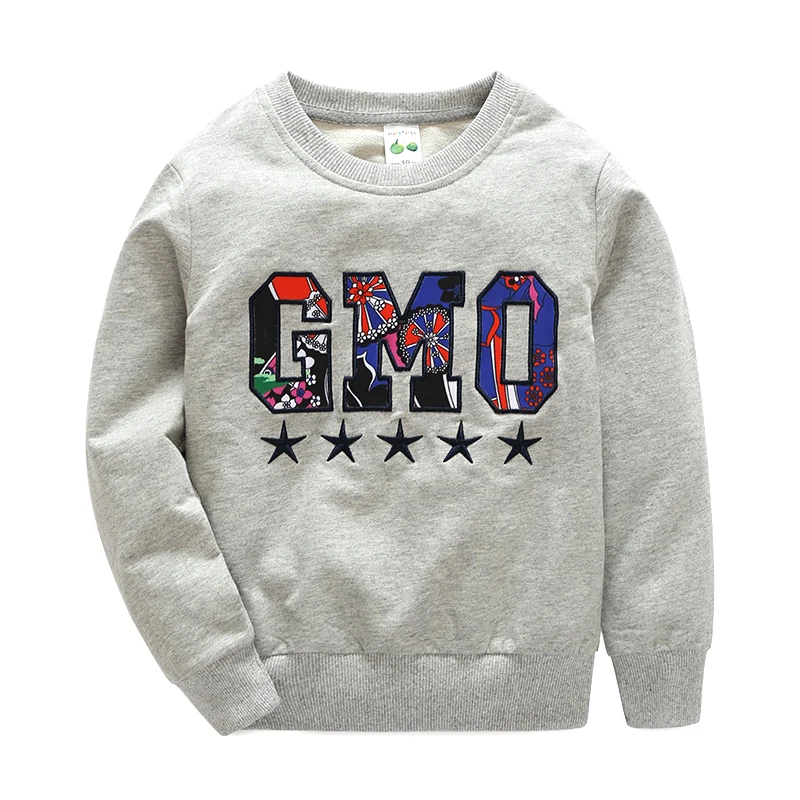 

4-15Y children sweatshirts o-neck cotton casual long sleeve boys clothes t-shirts vetement enfant fille girls clothing kids top