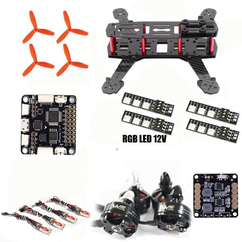 

FPV QAV250 quadcopter SP Racing F3 6DOF Flight Control Wdiy 2204 motor WST 20A ESC for cross racing drone