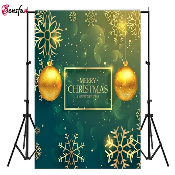 

Christmas Photography Backdrop Snow Wall with Chritsmas Ball Backgrounds for Studio Newborn Photography Background
