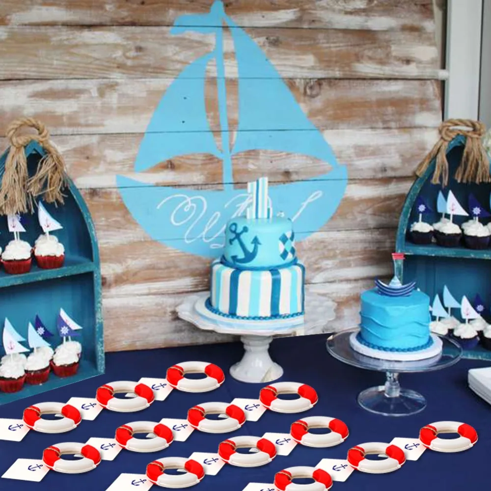 OurWarm Baby Shower Decorations Candy Table Skirt Gender Reveal Balloons Dessert Paper Gift Boxes Bags Kids Animal Party Favors