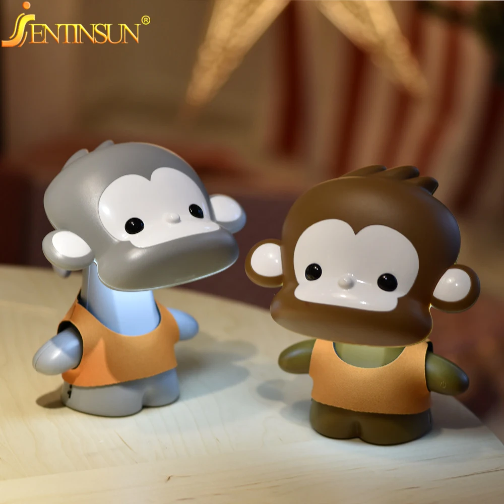 Cartoon Monkey Indoor Lighting LED Night Light Baby Bedside Lights Children Eye Protection