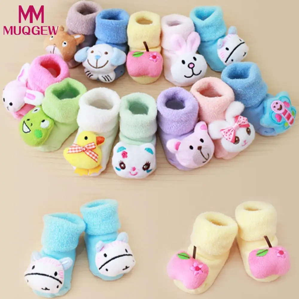 Носки с рисунками для новорожденных; нескользящие теплые носки для маленьких девочек и мальчиков; тапочки; ботинки; носки в полоску; носки для малышей