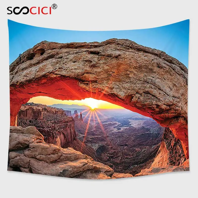 

Cutom Tapestry Wall Hanging,Room Decorations Famous Sunrise At Mesa Arch In Canyonlands National Park Utah Usa Landmark