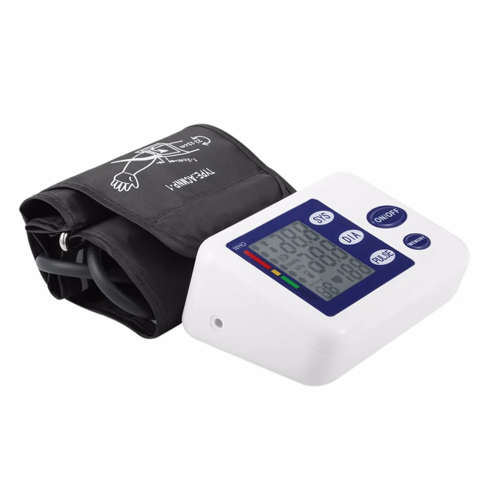 

1 Set Health Care Digital Automatic Upper Arm Blood Pressure Monitor With AdaptorSphygmomanometer Meter Tonometer Home Use Tools