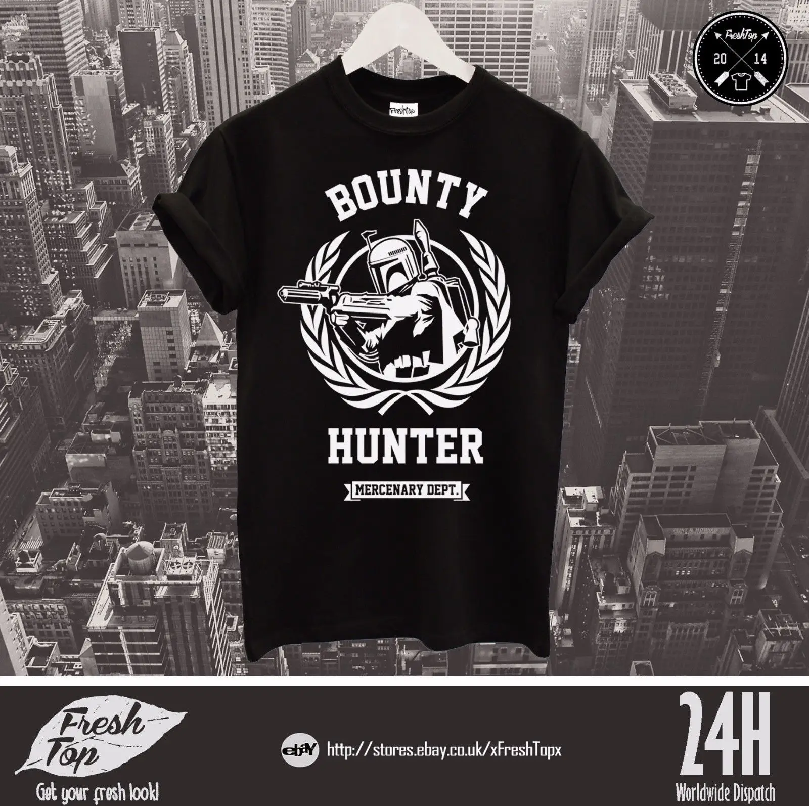 Bounty Hunter футболка с наёмником топ Звездные войны Боба Фетт СИТТ джедай Вейдер йода