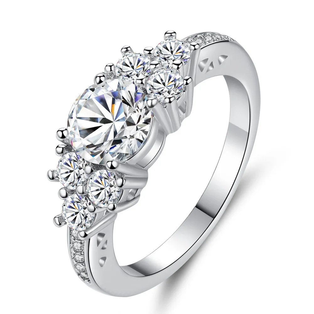 

Romantic Lovely Natural Birthstone in Bridal Princess Wedding Engagement Ring Size 6 7 8 9