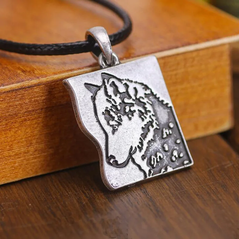 Нержавеющая сталь волк подвески мужские ожерелья панк креативный пазл для влюбленных пар ретро мужчин и женщин ювелирные изделия парные подарок