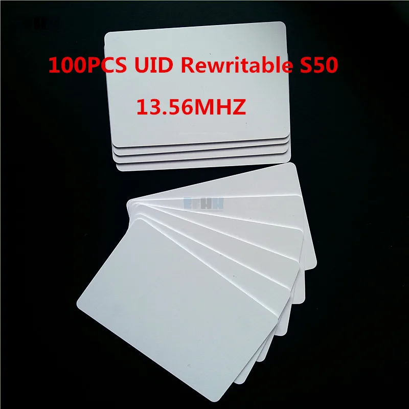 100 шт./лот 13.5 мГц UID Сменные MF S50 1 К NFC карты MF1 S50 клон Копировать задняя дверь перезаписываемый пустой rfid карты китайский магия карт