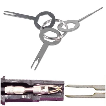 

Terminal Removal Tools 3pcs Car Electrical Wiring Crimp Connector Pin Extractor Kit Car Repair Plug Key Hand Tool Set