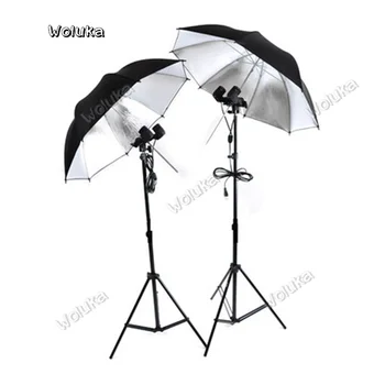 

Shooting Studio photography lamp set double lamp head umbrella lamp shooting light soft light CD50 T03