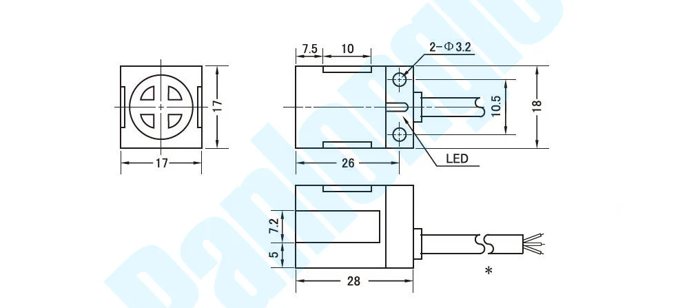 10 шт. PS-05N Индуктивный сенсор переключатели 5 мм DC10-30V NPN НЕТ Нормально открыть заменить FOTEK