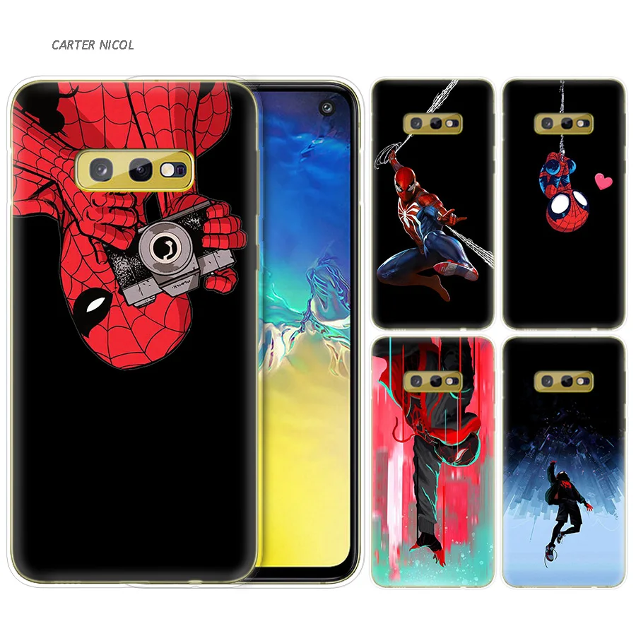 

Silicone Case for Samsung Galaxy S10 S10e S8 S9 J4 J6 A6 A8 Plus 5G M30 M20 M10 A50 A30 A10 Cover Spider Man Holland
