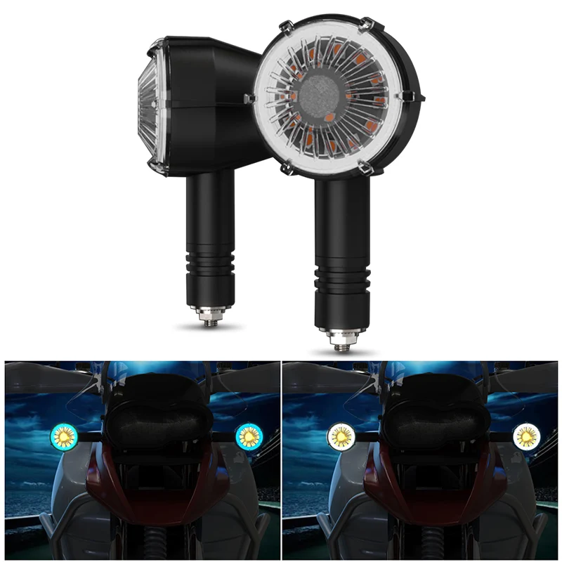 

RACBOX 1pair Motorcycle decorative Turn Signal Waterproof LED Daytime Running Lights Lamp frecce moto led motorcycle indicators