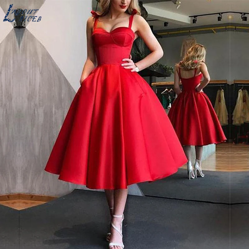 

SHJ059 Red Evening Dress Sexy Robe De Soiree 2019 Celebrity Prom Gowns Short Women Dresses Evening Party