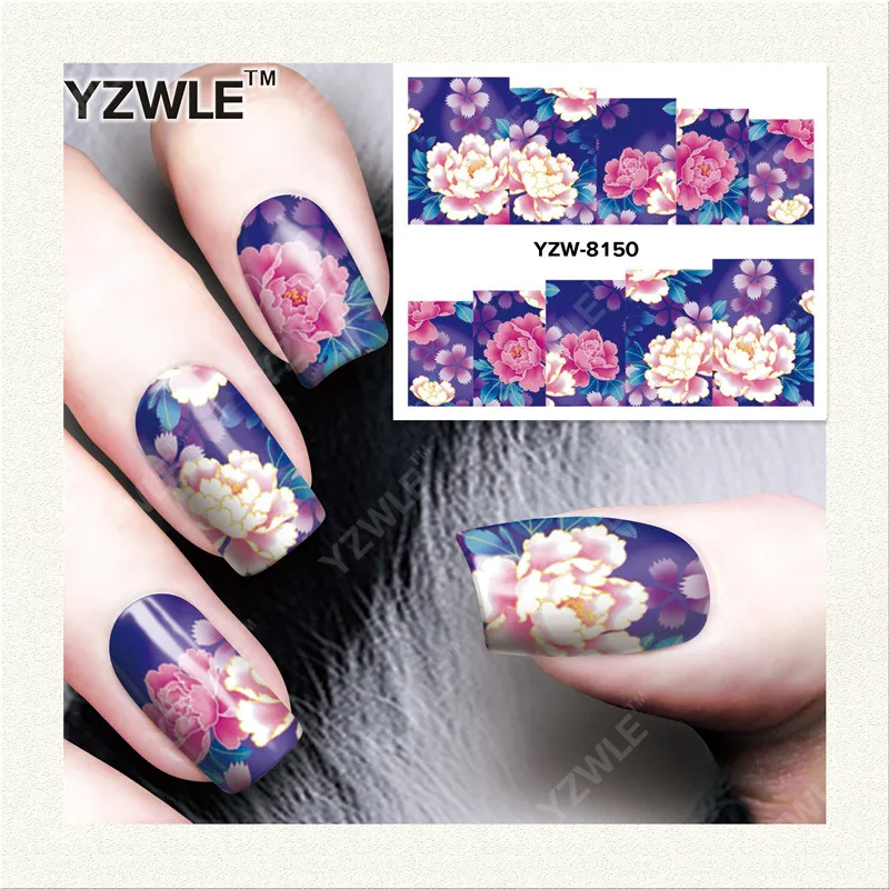 

YWK 1 Sheet DIY Designer Water Transfer Nails Art Sticker / Nail Water Decals / Nail Stickers Accessories (YZW-8150)