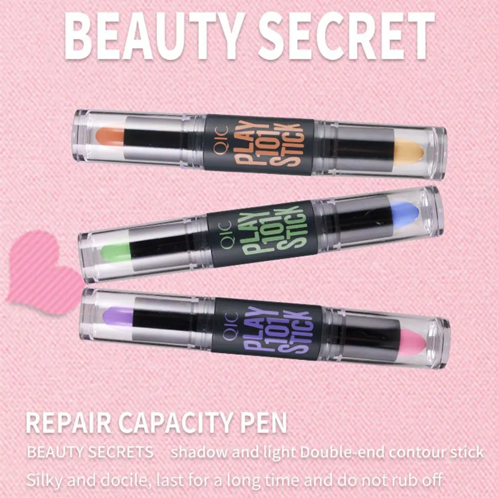 

Beauty Face Makeup Foundation Highlight Contour Colorized Stick Face Cream Shimmer Double-endConcealer Stick Make up Tools