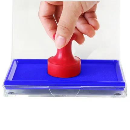 

stamp pad Blue sponge rectangle quick-drying Oily ink pad 13.7*8.8*2.5cm free shipping