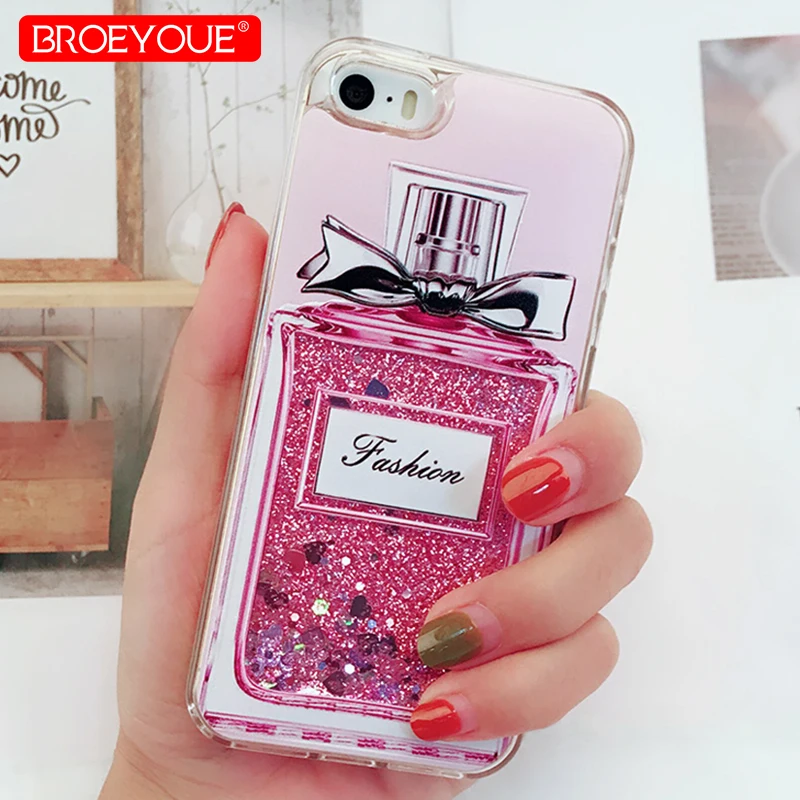 

Luxury Case For iPhone XR XS Max Glitter Pink Bling Liquid Phone Cover For iPhone 6 6S 7 8 Plus SE X 5 5S Tpu Soft Silicone Case